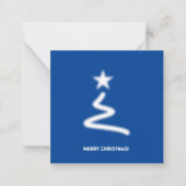 クリーン青企業のQRコードクリスマスツリー ノートカード (正面)