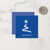 クリーン青企業のQRコードクリスマスツリー ノートカード (正面/裏面インサイチュ)