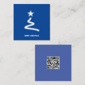 クリーン青企業のQRコードクリスマスツリー ノートカード (正面/裏面)