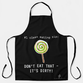 クリーン食べ物ズ、ダーティ棒つきキャンデーブラック エプロン