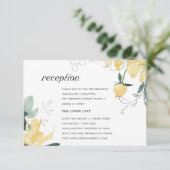 クリーン黄緑水色フローラ披露宴 エンクロージャーカード (スタンド正面)