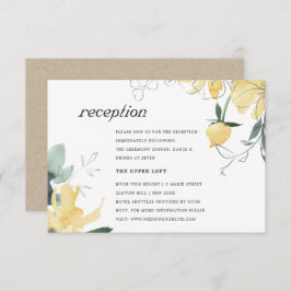 クリーン黄緑水色フローラ披露宴 エンクロージャーカード