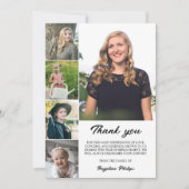 クリーン5フォトコラージュ死別ありがとうございます サンキューカード (正面)