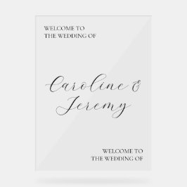 クリーン&アモダンクリル結婚のウェルカムサイン アクリルサイン