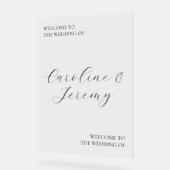 クリーン&アモダンクリル結婚のウェルカムサイン アクリルサイン (傾斜)