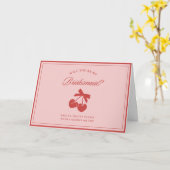 クリーン・エステティック・ボウ&さくらんぼ・ブライドメイド提案 カード (黄色い花)