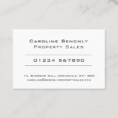 クリーン&エレガントプロパティ販売デザイン 名刺 (裏面)