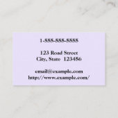 クリーン&エレガント美しいコンサルタントの名刺 名刺 (裏面)