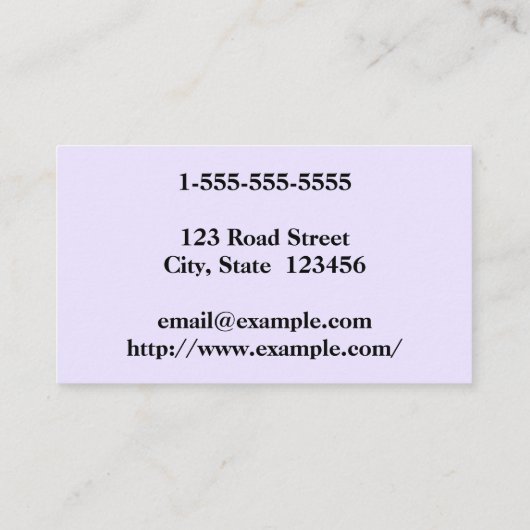 クリーン&エレガント美しいコンサルタントの名刺 名刺 (裏面)