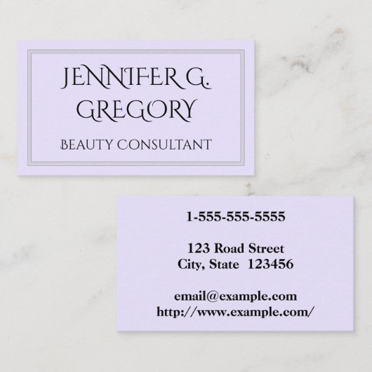 クリーン&エレガント美しいコンサルタントの名刺 名刺 (正面/裏面)