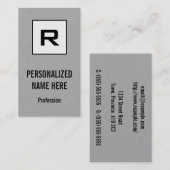 クリーン、シンプル、Business Managerのプロファイル・カード 名刺 (正面/裏面)