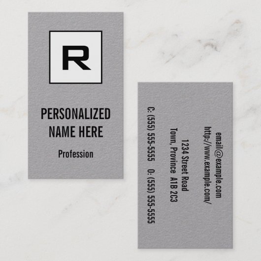 クリーン、シンプル、Business Managerのプロファイル・カード 名刺 (正面/裏面)