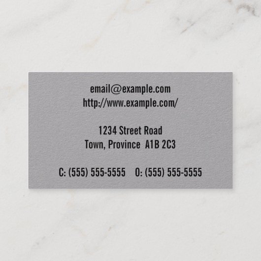 クリーン、シンプル、Business Managerのプロファイル・カード 名刺 (裏面)