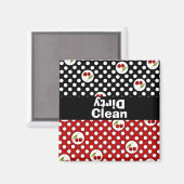 クリーン&ダーティおもしろい食洗機磁石 マグネット (正面/裏面)