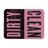 クリーン |ダーティカシミアバラ食洗機磁石 マグネット (横)