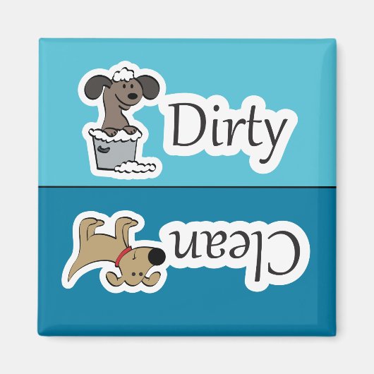 クリーン/ダーティドッグ食洗機磁石 マグネット (正面)