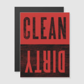 クリーン|ダーティ凸版スタイル食洗機磁石 (正面/裏面)