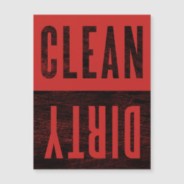 クリーン|ダーティ凸版スタイル食洗機磁石