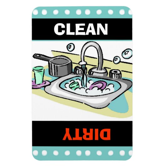 クリーン・ダーティ皿マグネット マグネット (縦)