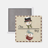 クリーン/ダーティ雪だるま磁石 マグネット (正面/裏面)