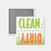 クリーン・ダーティ食器洗浄機マグネット マグネット (正面/裏面)