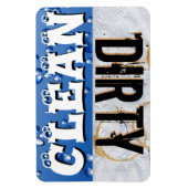 クリーン&ダーティ食洗機ビニールマグネット マグネット (縦)