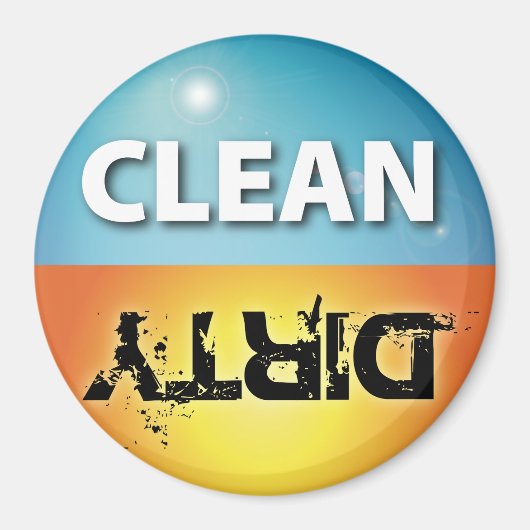 クリーン – ダーティ食洗機マグネット2 マグネット (正面)