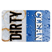 クリーン&ダーティ食洗機大型ビニールマグネット マグネット (横)