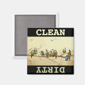 クリーン/ダーティ食洗機磁石 マグネット (正面/裏面)