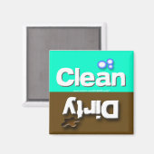 クリーン/ダーティ食洗機磁石 マグネット (正面/裏面)