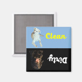 クリーン – ダーティ食洗機磁石 マグネット (正面/裏面)