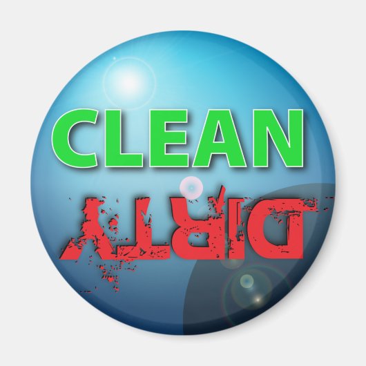 クリーン – ダーティ食洗機磁石 マグネット (正面)