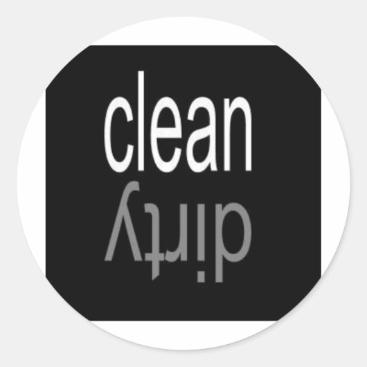 クリーン/ダーティ食洗機磁石 ラウンドシール (正面)