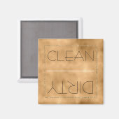 クリーン/ダーティ食洗機金ゴールドグリッツ マグネット (正面/裏面)