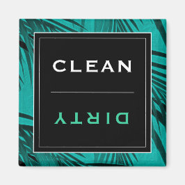 クリーン/ダーティ食洗機 |ターコイズ熱帯性ヤシ マグネット