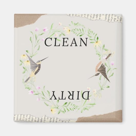 クリーン/ダーティ食洗機 マグネット (正面)