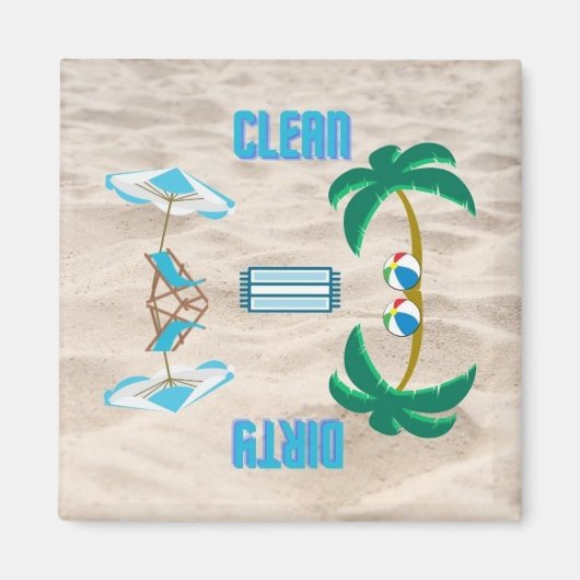 クリーン/ダーティ食洗機 マグネット (正面)