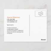 クリーン・ブラック・オレンジ「売実在ったばかりの不動産広告」 ポストカード (裏面)