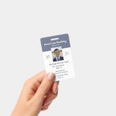 クリーン ブルー ホームスクール 学生 ID バッジ (手持ち)