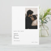 クリーン ミニマリスト フォト セーブザデート (スタンド正面)