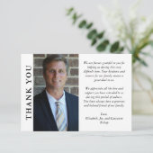 クリーン・ミニマル写真葬儀悔やみや弔慰 サンキューカード (スタンド正面)