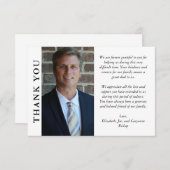 クリーン・ミニマル写真葬儀悔やみや弔慰 サンキューカード (正面/裏面)