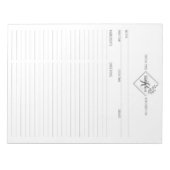 クリーン+モノグラムシンプルレシピページメモ帳I ノートパッド (正面)