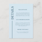 クリーン・ライン・ネイビー結婚・ブルーの詳細 エンクロージャーカード (正面)