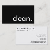 クリーン。 名刺 (正面/裏面)