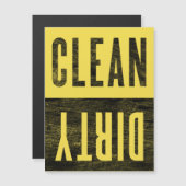 クリーン |汚いレタープレススタイル食洗機磁石 (正面/裏面)