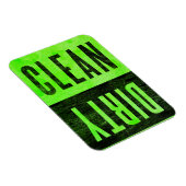 クリーン |汚いレタープレススタイル食洗機磁石 マグネット (右側)