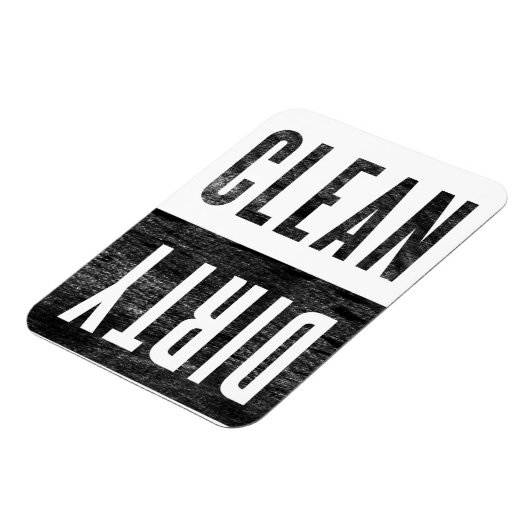 クリーン |汚いレタープレススタイル食洗機磁石 マグネット (左側)