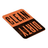 クリーン |汚いレタープレススタイル食洗機磁石 マグネット (右側)