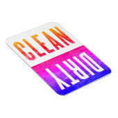 クリーン |汚い活版印刷スタイル食洗機Ipanema マグネット (右側)